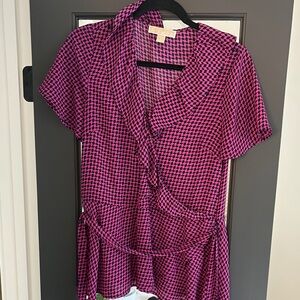 Pink and Navy Drapey top